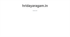 Desktop Screenshot of hridayaragam.in